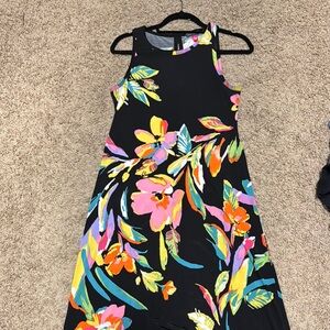 Vince Camuto Pink and Yellow Halter Midi Dress